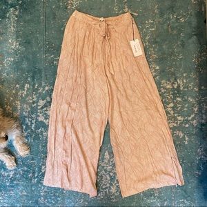 Cotton Candy pink and white flowy pants